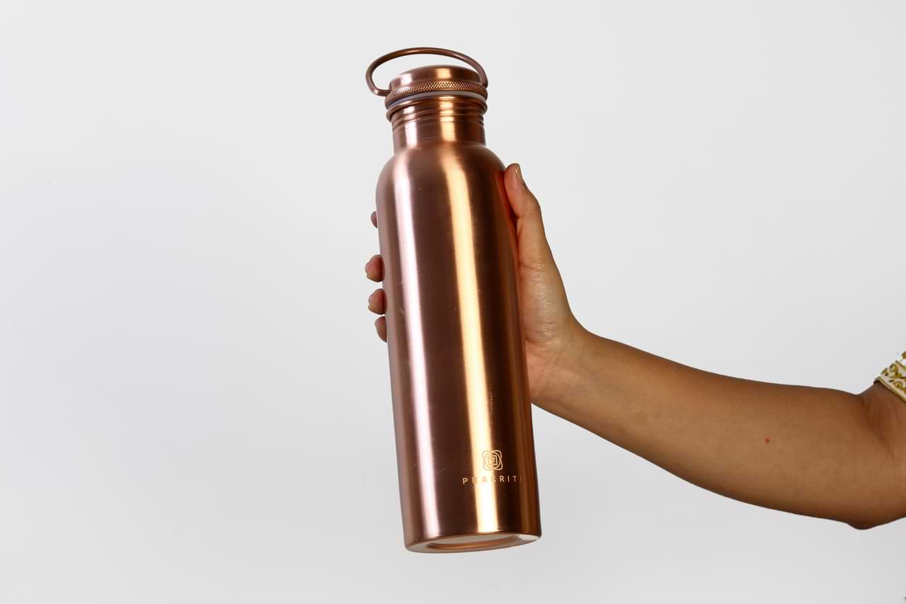 Pro cork mat + copper water bottle